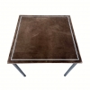 Mesa de juego plegable, acero y terciopelo, siguiendo Christian Dior, Francia, años 70