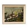“Paisaje invernal”, escuela André Derain, fauvismo, Francia, 1959