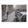 Kerdalo, “Faubourg Saint-Honoré, París”, acrílico sobre lienzo, Francia, siglo XXI