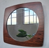 Espejo vintage de pared de palo de rosa, 1950 - 1959