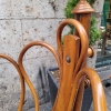 Cuna de madera de haya curvada, atribuida J. & J. Kohn, estilo Thonet, Art Nouveau, Austria, 1895