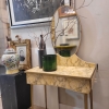 Tocador art déco, pergamino, mid-century, Italia, años 50