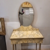 Tocador art déco, pergamino, mid-century, Italia, años 50