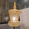 Lámpara de pie, cristal de Murano y polvo de oro, Barovier & Toso, Italia, años 50
