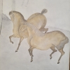 Biombo Byôbu “Caballos salvajes”, Escuela Kano, periodo Edo, Japón, siglo XIX