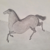 Biombo Byôbu “Caballos salvajes”, Escuela Kano, periodo Edo, Japón, siglo XIX