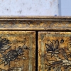 Cabinet de guadamecí dorado y plateado, art nouveau, España, circa 1920