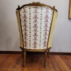 Sillón corbeille en madera, tapizado Pierre Frey, Luis XVI, Francia, circa 1820