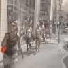 Kerdalo, “Faubourg Saint-Honoré, París”, acrílico sobre lienzo, Francia, siglo XXI
