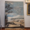 Pintura al agua sobre lino, “Duelo de caballeros”, escuela francesa, siglo XVIII