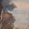Pintura al agua sobre lino, “Duelo de caballeros”, escuela francesa, siglo XVIII