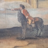 Pintura al agua sobre lino, “Duelo de caballeros”, escuela francesa, siglo XVIII