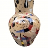 Jarrón “Miró”, cerámica vidriada, firmado Renata, España, 1993