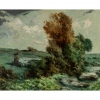Ricard Arenys Galdón, “Paisaje con pastor”, Cataluña, España, siglo XX