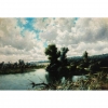 Antonio Cánovas del Castillo y Vallejo, “Paisaje fluvial”, firmado Vascano, España, principios del siglo XX
