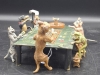Escultura de animales en el casino, bronce policromado, de Viena al estilo de Franz Bergman