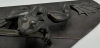 Escultura de rana en tres partes, bronce de Chiqui Diaz, firmado y numerado