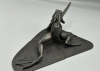 Escultura de rana en tres partes, bronce de Chiqui Diaz, firmado y numerado
