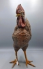 Gallo en bronce policromado de Viena con sello