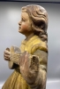 Escultura en madera policromada, ángel músico del siglo XVIII