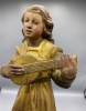 Escultura en madera policromada, ángel músico del siglo XVIII