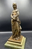  Escultura francesa de Joven en bronce, firmada P. Duboy