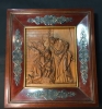 Escultura Sagrada familia en madera tallada de Masriera y Carreras