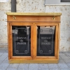 Mueble bar “Bistrot de París”, madera de cerezo, zinc y latón dorado, Roche Bobois, Francia, años 80