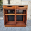 Mueble bar “Bistrot de París”, madera de cerezo, zinc y latón dorado, Roche Bobois, Francia, años 80
