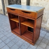 Mueble bar “Bistrot de París”, madera de cerezo, zinc y latón dorado, Roche Bobois, Francia, años 80