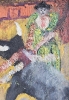 Óleo sobre tablilla, escena taurina, escuela española fauvista / postimpresionista, siglo XX