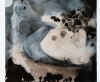 Jon Ander del Arco, pintura abstracta, composición con manchas negras, 2005