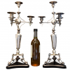 Candelabros isabelinos de plata, Rovira, Barcelona, siglo XIX