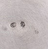 Aceitera y vinagrera de plata firmada y cristal tallado