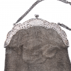 Bolso de malla de plata alemana, Eduardiano - Art Decó