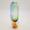 Florero vintage de cristal de Josef Rozinek para Borske Glas, 1960 - 1965
