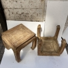 Pareja de mesas auxiliares, madera de olmo, China, años 50