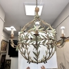 Lámpara globo, hojas de olivo, siguiendo Maison Baguès, Francia, mid-century, años 70