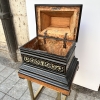 Cofre / Joyero, madera ebonizada, chapa de raíz y hueso, Belfort, Alemania, siglo XIX
