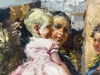 Ignacio Gil Sala, óleo sobre lienzo, Mujeres y niños en Ibiza, impresionismo español, años 60