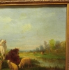 Andrés Cortés y Aguilar, \"Paisaje con vacas y corderos\", óleo sobre lienzo, siglo XIX