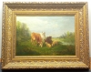 Andrés Cortés y Aguilar, \"Paisaje con vacas y corderos\", óleo sobre lienzo, siglo XIX