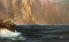 \"Cliffs with Stormy Sea\", After British School of 19th Century, años 50-60 del siglo XX