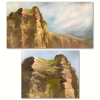 \"Cliffs with Stormy Sea\", After British School of 19th Century, años 50-60 del siglo XX