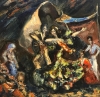”Caravana Gitana al Atardecer”, J. García Altafulla, años 50 del siglo XX