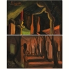 Dos obras del \"Stilismo Metafisico\" de Vincenzo Sagnelli, años 60-70 del siglo XX