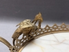 Centro de mesa o bandeja china Qing, bronce dorado y mármol, 4 grullas y dragones, c. 1890 