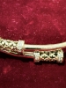 Conjunto de joyas de 2 piezas, oro amarillo y circonites 