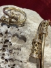 Conjunto de joyas de 2 piezas, oro amarillo y circonites 