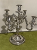 Pareja de candelabros de cinco luces en plata de ley 925